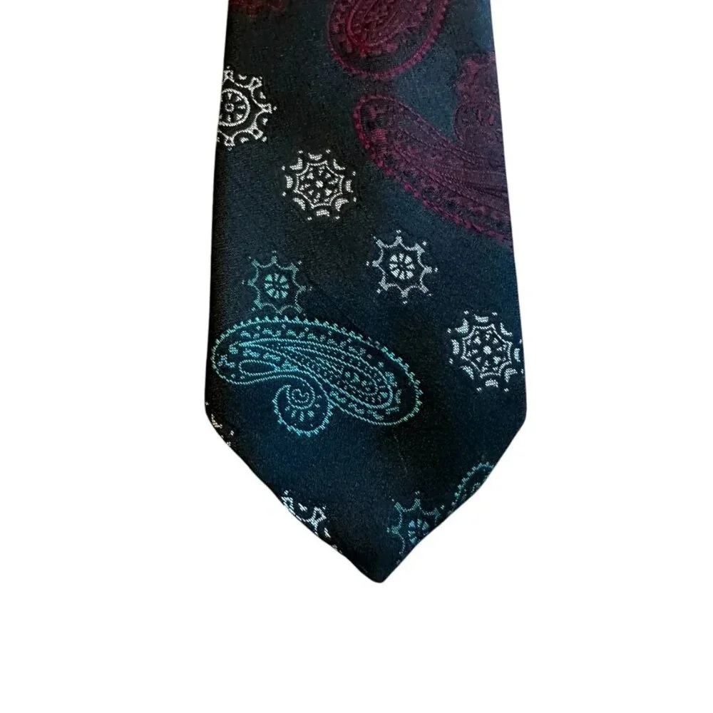 Oscar de la Renta Studio Brown Paisley Print Neck Tie 59